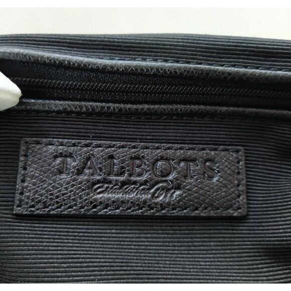 Talbots Black Leather Tassel 2 Ways Turnlock Closure Satchel Shoulder Bag - Picture 12 of 14
